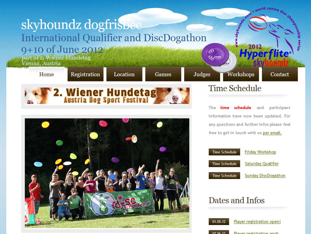 Skyhoundz Qualifier and DiscDogathon 9+10 Juni 2012, Teil des 2. Wiener Hundetags